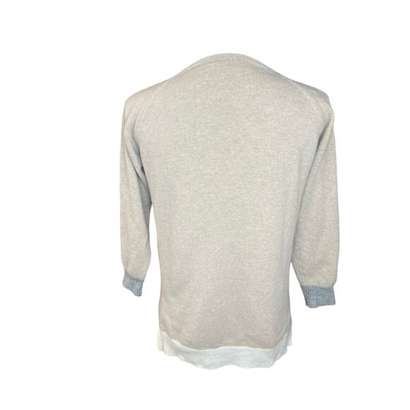 Rosso35 tan cashmere merino wool sweater neutral casual preppy quiet luxury - Picture 6 of 9